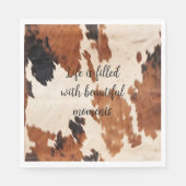 Western Brown Black Cowhide Serviette (Vorderseite)