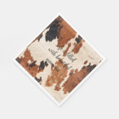 Western Brown Black Cowhide Serviette (Ecke)