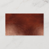 Western Brown Black Cowhide Visitenkarte (Rückseite)
