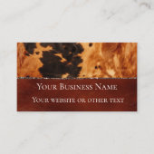 Western Brown Black Cowhide Visitenkarte (Vorderseite)