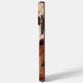 Western Brown Black Cream Cowhide Case-Mate iPhone Hülle (Rückseite / Links)