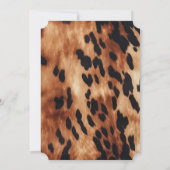 Western Brown Black Cream Cowhide Einladung (Rückseite)