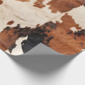 Western Brown Black Ivory Cowhide Geschenkpapier (Ecke)