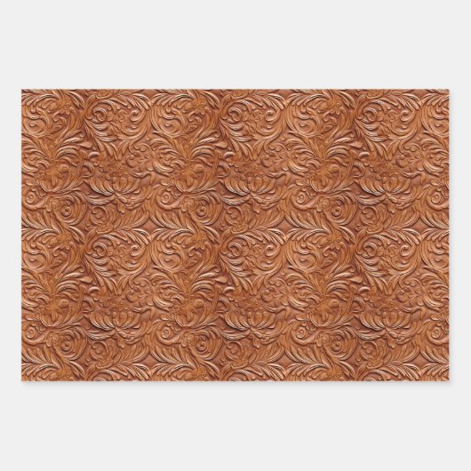 Western Brown Bohemisch Art Geschenkpapier Set (Vorderseite 3)