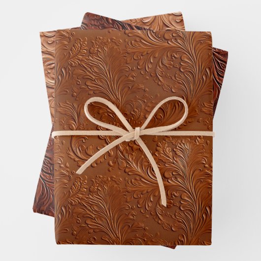 Western Brown Bohemisch Art Geschenkpapier Set (Beispiel)