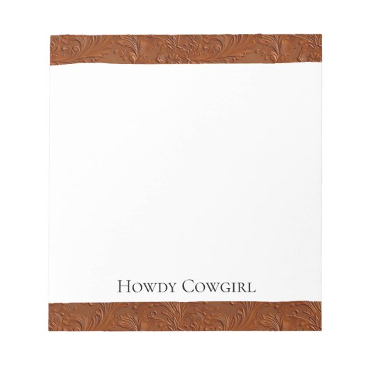 Western Brown Bohemisch Art Notizblock (Vorderseite)