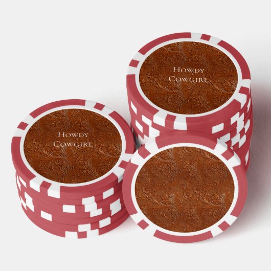 Western Brown Bohemisch Art Pokerchips (Stapel)