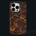 Western Brown Cowgirl Bohemisch Floral Case-Mate iPhone 14 Pro Hülle<br><div class="desc">Western Cowgirl Brown Blume bohemian</div>