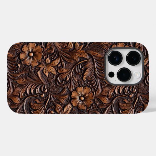 Western Brown Cowgirl Bohemisch Floral Case-Mate iPhone Hülle (Rückseite (Horizontal))