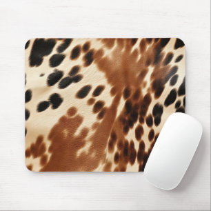 Western Brown Cowgirl Cowhide Mousepad