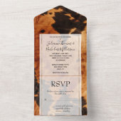 Western Brown Cowhide All In One Einladung (Innen Boden)