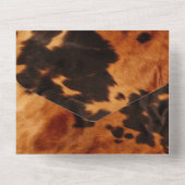 Western Brown Cowhide All In One Einladung (Rückseite)