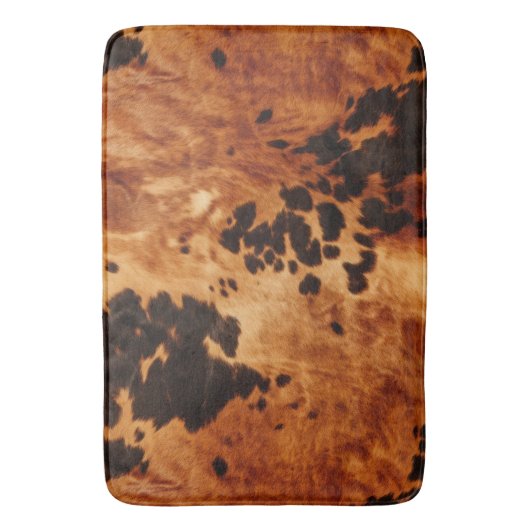 Western Brown Cowhide Cowboy Cowgirl Badematte (Vorderseite Vertikal)