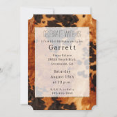 Western Brown Cowhide Cowboy Cowgirl Einladung (Vorderseite)