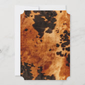 Western Brown Cowhide Cowboy Cowgirl Einladung (Rückseite)