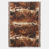 Western Brown Cowhide Decke (Vorderseite Vertikal)