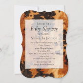 Western Brown Cowhide Einladung (Vorderseite)