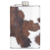 Western Brown Cowhide Flachmann (Vorderseite)
