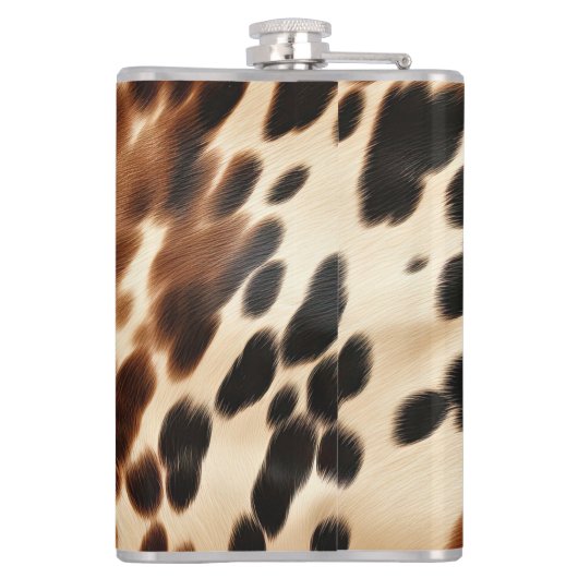 Western Brown Cowhide Flachmann (Rückseite)