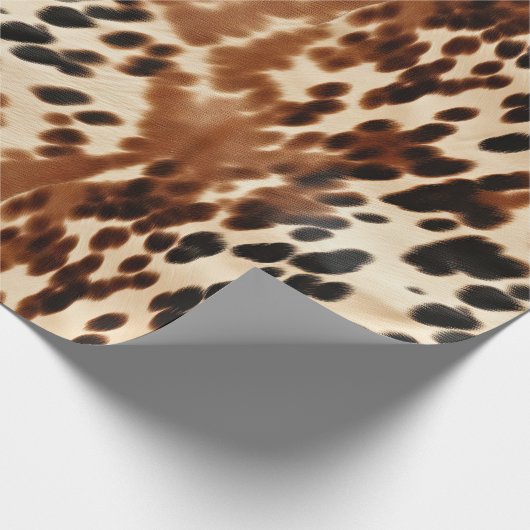 Western Brown Cowhide Geschenkpapier (Ecke)