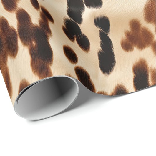 Western Brown Cowhide Geschenkpapier (Rolleneckpunkt)