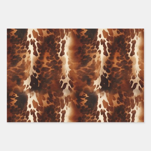 Western Brown Cowhide Geschenkpapier Set (Vorderseite 2)