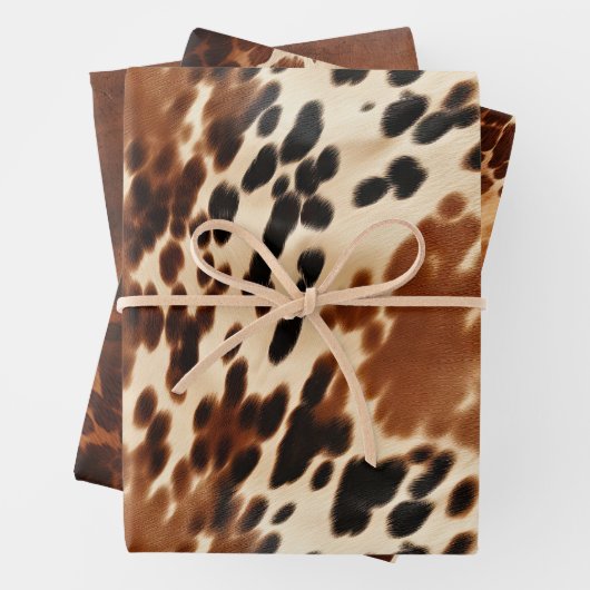 Western Brown Cowhide Geschenkpapier Set (Beispiel)