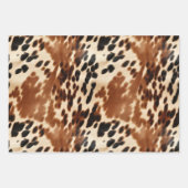 Western Brown Cowhide Geschenkpapier Set (Vorderseite)