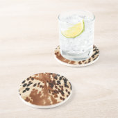 Western Brown Cowhide Getränkeuntersetzer (Seite)