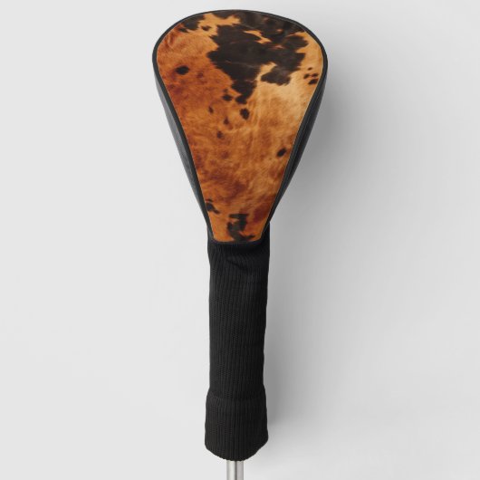 Western Brown Cowhide Golf Headcover (Vorderseite)