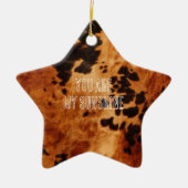 Western Brown Cowhide Keramik Ornament (Vorne)