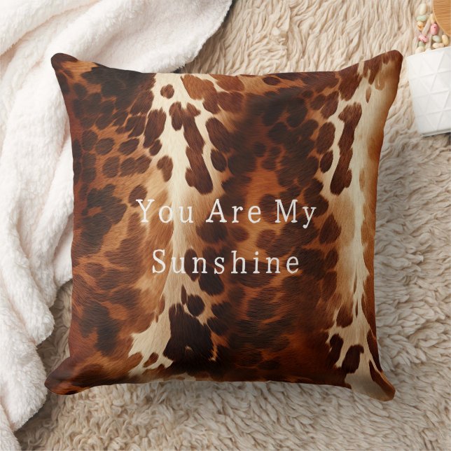 Western Brown Cowhide Kissen (Decke)