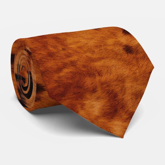 Western Brown Cowhide Krawatte (Gerollt)