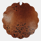 Western Brown Cowhide Ornament Karte (Rückseite)