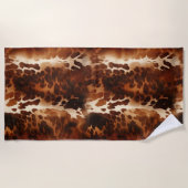 Western Brown Cowhide Strandtuch (Vorderseite)