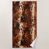 Western Brown Cowhide Strandtuch (Vorderseite)
