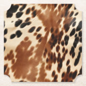 Western Brown Cowhide Untersetzer (Vorderseite)