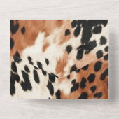 Western Brown Cream Animal Cowhid All In One Einladung (Rückseite)