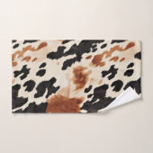 Western Brown Cream Animal Cowhid Badhandtuch Set (Handtuch)