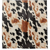 Western Brown Cream Animal Cowhid Duschvorhang (Vorderseite)
