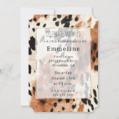 Western Brown Cream Animal Cowhid Einladung (Vorderseite)