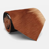 Western Brown Cream Animal Cowhid Krawatte (Gerollt)