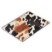 Western Brown Cream Animal Cowhid Notizblock (Linke Seite)