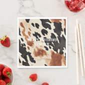 Western Brown Cream Animal Cowhid Serviette (Beispiel)