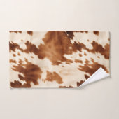 Western Brown Cream Cowhide Badhandtuch Set (Handtuch)