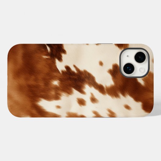 Western Brown Cream Cowhide Case-Mate iPhone Hülle (Rückseite (Horizontal))