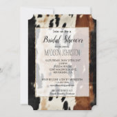 Western Brown Cream Cowhide Einladung (Vorderseite)