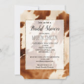 Western Brown Cream Cowhide Einladung (Vorderseite)