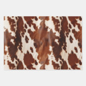 Western Brown Cream Cowhide Geschenkpapier Set (Vorderseite 3)