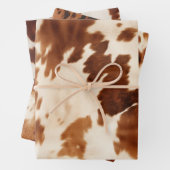 Western Brown Cream Cowhide Geschenkpapier Set (Beispiel)